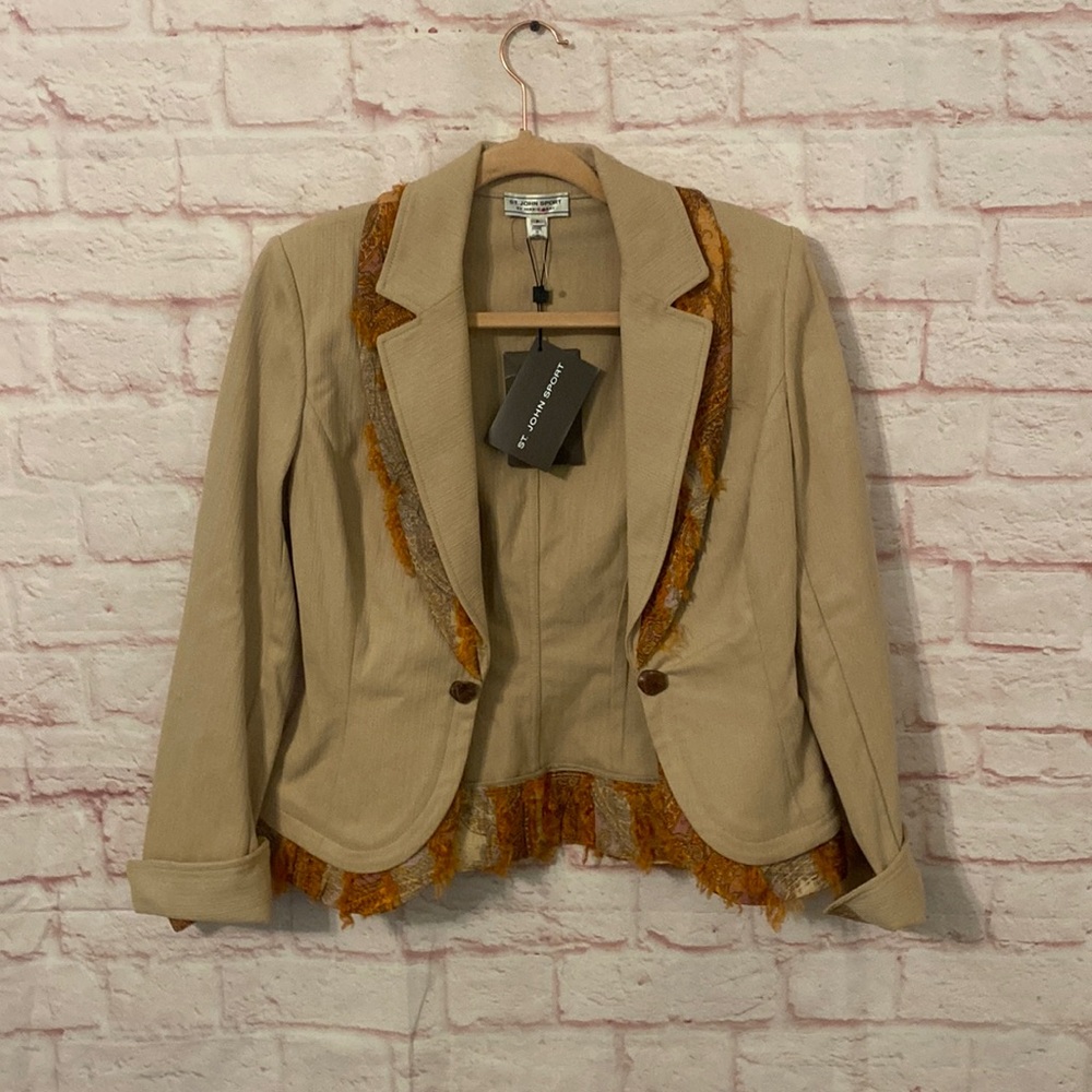 St. John Sport cropped boho blazer